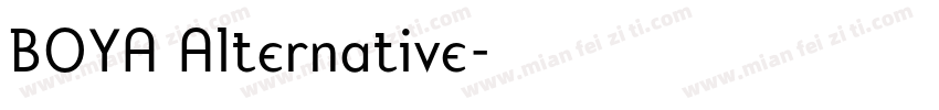 BOYA Alternative字体转换